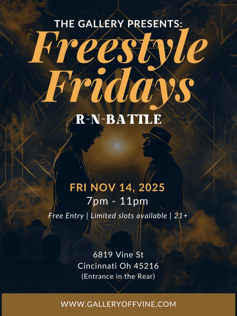 Gallery off Vine November 2025 Freestyle Friday Flyer